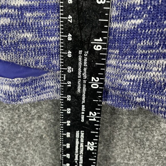 Wilfred Aritzia Exquis Blue Space Dye Open Crop Blazer Jacket Women’s Size 4 EUC - Picture 6 of 7